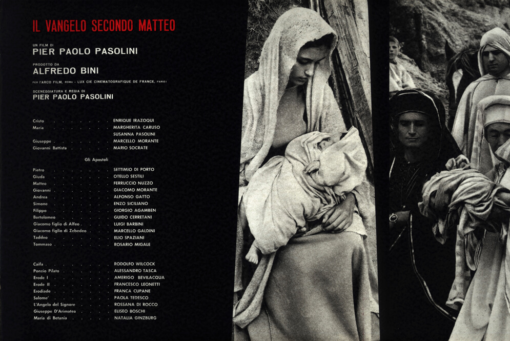 Mostra iconografica Pressbook - Il vangelo secondo Matteo : il film che tutto il mondo vedrà fino alla fine del mondo 1964