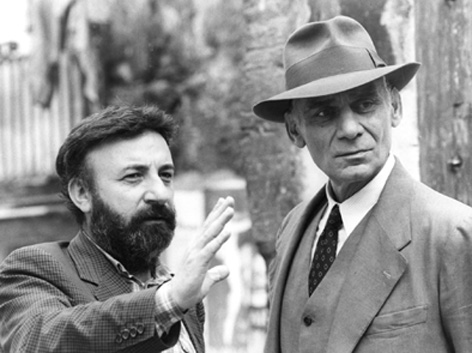 Gianni Amelio e Gian maria Volonté sul set di "Porte aperte" (1990)