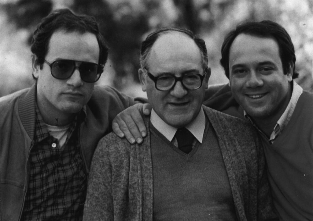 Mario Verdone con i figli Luca e Carlo