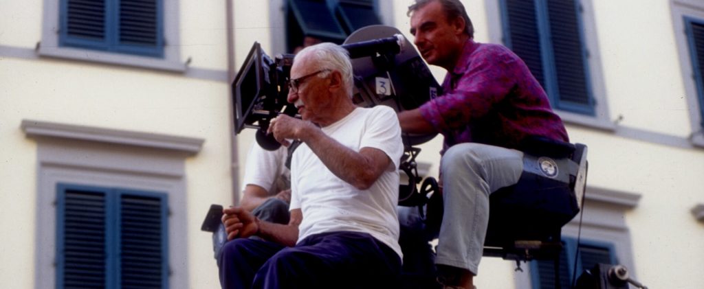 Mario Monicelli sul set di "Cari fottutissimi Amici"