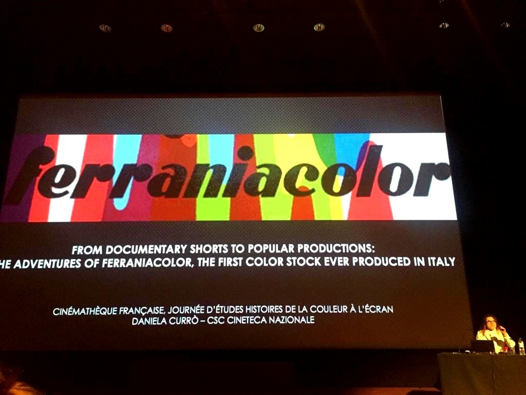 La Conservatrice della Cineteca Nazionale, Daniela Currò, ha svelato al pubblico francese storia e curiosità della prima pellicola a colori prodotta in Italia