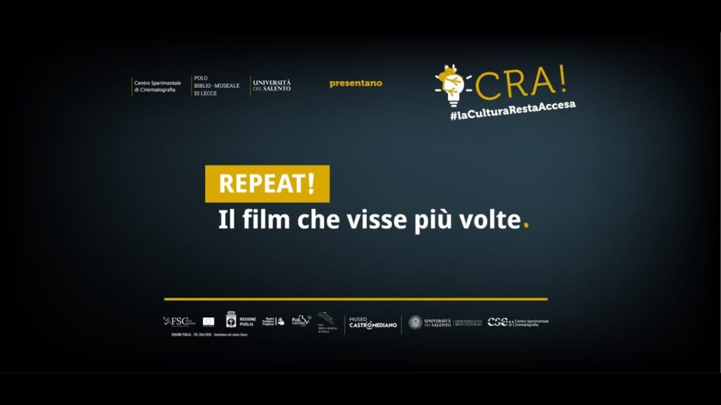 Locandina della rassegna "REPEAT! Il film che visse due volte", CSC Puglia 2020"
