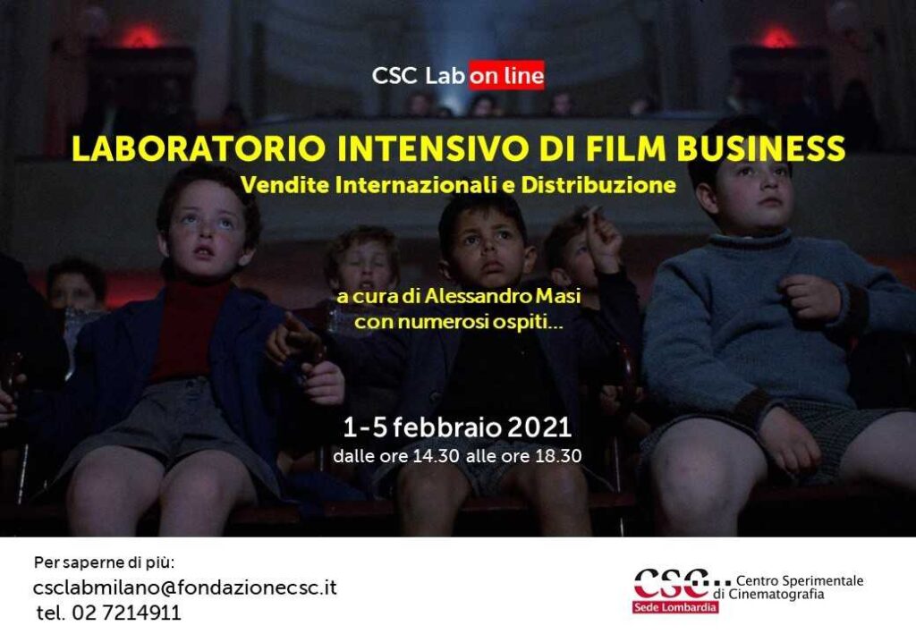 LABORATORIO INTENSIVO DI FILM BUSINESS – Vendite Internazionali e Distribuzione