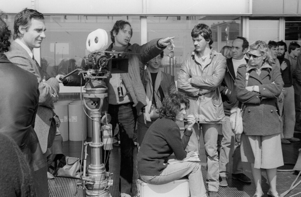 Peter Del Monte sul set de "L'altra donna" (1980)