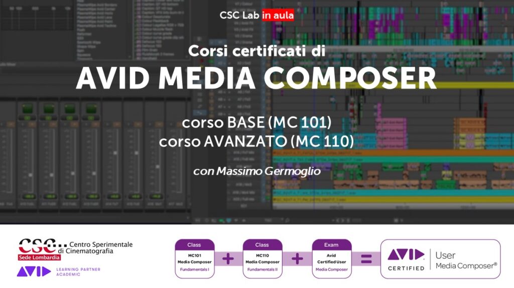 Corsi certificati di AVID MEDIA COMPOSER con Massimo Germoglio 2021