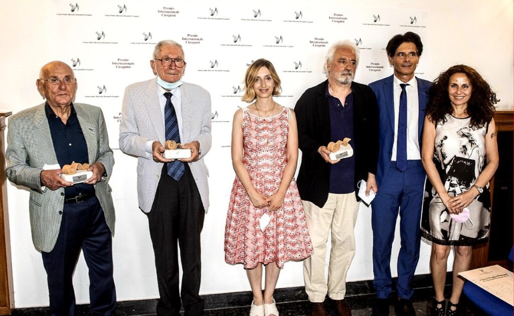 da sinistra Bruno Zambrini, Federico Savina, la presidente Marta Donzelli, Franco Piersanti, il presidente Davide Cavuti, Monica Cipriani