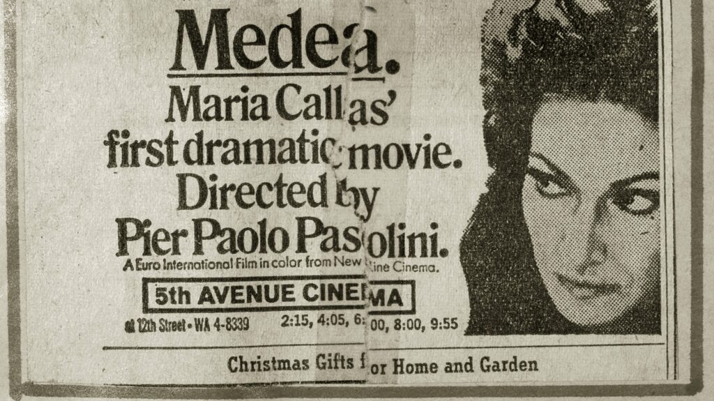 Flano del film Medea di Pier Paolo Pasolini