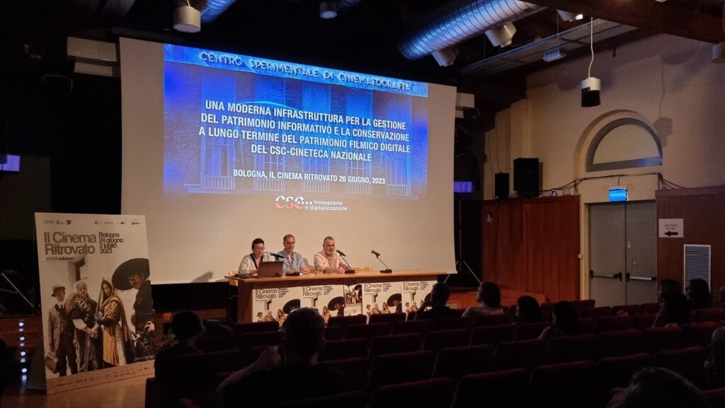 Presentazione progetto al Festival del Cinema Ritrovato con Alberto Anile, Stefano Iachetti, Sergio Bruno, Marina Cipriani