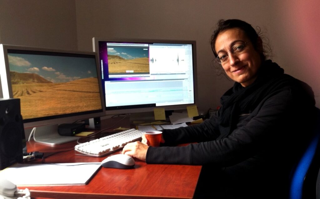 Letizia Caudullo al montaggio di "Terramatta", 2012