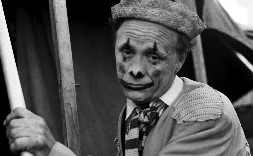 Roma, Circo Demar, fine anni ‘50 Il clown Nani Colombaioni